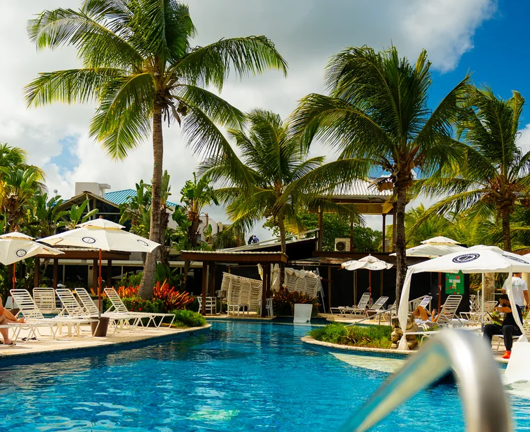 Pool and palms at Vivo Beach Club